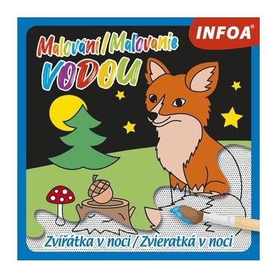 Maľovanie vodou Zvířátka v noci