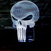 Beling 3D lampa, Punisher-lebka, 7 farebná S299