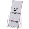 Stolový stojan na letáky DL priehľadný 18,5 x 10,9 x 6,5 cm DLTE.1.TRA