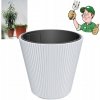 Kvetináč plast biely Prosperplast 24 cm x 24 cm x 23 cm