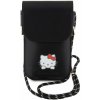 AppleMix HELLO KITTY taška / puzdro pre Apple iPhone + šnúrka - umelá koža - čierna