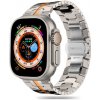 Tech-Protect Stainless Line remienok na Apple Watch 44/45/49mm, titanium / orange