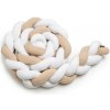 T-tomi Pletený mantinel 220 cm White + Beige