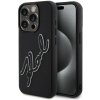 Karl Lagerfeld 3D Design tvrdý obal na telefón (KLHCP15L3DRKSDLK) - iPhone 15 Pro - Guma Signature