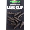 Korda Závěs na olovo Quick Release Lead Clip Weed/Silt 10ks