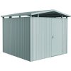 Biohort Panorama P4 plechový domček 273 x 278 x 227 cm, strieborný metalický, NOVINKA