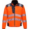 PORTWEST HI-VIS PW3 T402 / Reflexná softshellová bunda - HV oranžová/sivá S