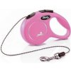 Vodítko FLEXI Classic XS lanko 3m/8kg růžová
