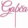 Zápich - Meno typ 10 - Ružová zrkadlová - bez paličky - 11cm