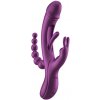 HoneyPlayBox Trilux Kinky Finger Rabbit Vibrator with Anal Beads Purple