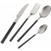 Čierny/v striebornej farbe antikoro príbor 24 ks Skandi – Orion