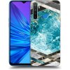 Picasee silikónový prehľadný obal pre Realme 5 - Blue geometry