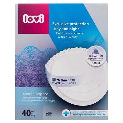 LOVI Discreet Elegance Disposable Breast Pads White sada:: 40 ks vložek do podprsenky pro ženy