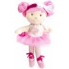 Bábika Les Tutus de Doudou Jolijou 23 cm v ružových šatách z jemného textilu 3 rôzne druhy od 4 rokov