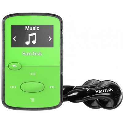 SanDisk MP3 Clip Jam 8 GB MP3, zelená