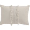 J-Line by Jolipa Krémový bavlnený vankúš so strapcami Fransen white off 42x5x31