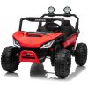 Beneo Elektrické autíčko T-REX Ride 4x4 Dvojmiestne 24V, červené, MP3 Prehrávač s USB/AUX vstupom, Pohon 4x4, Lítiová Batéria, Odpruženie, Diaľkový ovládač, LED Svetlá