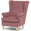 Křeslo ušák, růžová látka, AK-388 PINK2