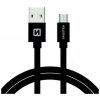 Dátový kábel Swissten microUSB 2m čierny