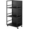 Čierny kovový pojazdný regál 42x84,5x32 cm Tower – YAMAZAKI