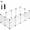 SongmicsHome Ohrádka pre malé zvieratá z priehľadného plastu BEN 125 x 63 x 42 cm transparentná LPC001W01