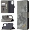 Peňaženkové kožené puzdro CROCODILE na Xiaomi Redmi Note 10 Pro - Šedá