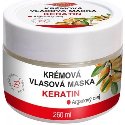Bione Cosmetics - Krémová vlasová maska Keratin + Arganový olej 260ml
