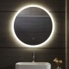 AQUAMARIN Okrúhle kúpeľňové zrkadlo s LED podsvietením - 70 cm
