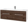 Dreja Umývadlová skrinka ASTON SZZ2 120 - N01 Biela lesk / Úchytka T03 / D25 Teak