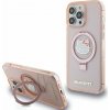 Sourcing Hello Kitty HKHMP15XHRSGEP iPhone 15 Pro Max 6,7 růžové/růžové pevné pouzdro Ring Stand Glitter Electrop Logo MagSafe