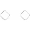 jantario Strieborné náušnice Štvorce 102105