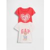 GAP Baby tričko s logom 2 ks Viacfarebná