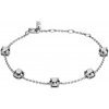 Diesel Fashion strieborný náramok s kryštálmi DL1358040