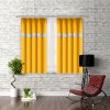 Hotový záves na riasiacej páske so zirkónmi 140x160 cm žltý