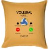 Volejbal volá - Vankúš 50x50 - 50x50 - Vrátane výplne ( Zlatožltá )