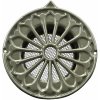 Dalap Hliníková ventilačná mriežka s prírubou a sieťovinou Ø 125 mm, sivá-zelená