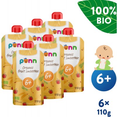 SALVEST Ponn Bio smoothie s ananasem 6 x 110 g