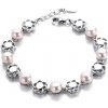 Tiniana Stříbrný náramek s pravou říční perlou Semine