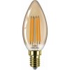 Philips LED filament žiarovka E14 B35 6W (40W) 1800K nestmievateľná, jantárová