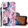 Peňaženkové kožené puzdro na Xiaomi Redmi 8 - Dragonfly Flower