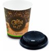 Wimex Papierový pohár ,,Coffee to go,, O80mm 280ml `M` + viečko čierne 10 k