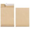 herlitz poštová taška s krížovým dnom 4 cm, B4, 130 g, samolepiaca, s odtrhávacím prúžkom, bočné záhyby - 25 ks - hnedá