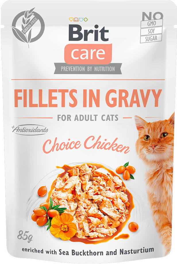 Brit Care Cat Fillets in Gravy Choice Chicken 24 x 85 g