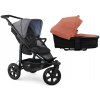 TFK Mono3 2v1 Premium Grey Combi carrycot + Seat unit Nafukovacie kolesá Hlboká vanička Salmon