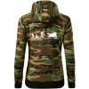 Evolution of man (supersport) - Mikina dámska trendy zipper s kapucňou - XL ( Hnedý maskáč )