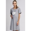 Nočná košeľa materská na kojenie Bouquet 2XL Šedá