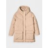 4F dámsky prešívaný kabát TDJAF474 Béžová