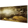 Obraz plexi Dragon horské mraky zlato 100x50 cm