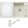 Blanco AXIA III 5 S biela soft s excentrom + sklenená krájacia doska 527039 + Blanco DARAS-S biela soft 526937