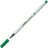 Fixka so štetcovým hrotom pre rôzne šírky čiar STABILO Pen 68 Brush, smaragdovo zelená